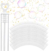 Wedding Bubbles Stock Your Home White Heart Wands (100 unidades)