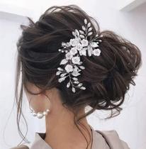 Wedding Hair Vine Latious Silver Flower Bride Strass Wedding Hair Vine Latious Silver Flower Bride Strass
