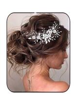 Wedding Hair Vine Unicra Silver Flower Rhinestone Bride Wedding Hair Vine Unicra Silver Flower Rhinestone Bride