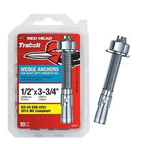 Wedge Anchor RedHead 1/2 x 3-3/4 em 10 CT