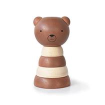 Wee Gallery Wood Stacker (Urso) Brinquedo de Aprendizagem Clássico para o Desenvolvimento do Bebê, Habilidades Motoras, Atividade de Resolução de Problemas, Materiais Naturais Seguros para Crianças, para Idades 18 Meses ou Mais