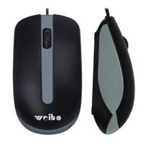 Weibo Mouse Óptico com 3 Botões com fio 1600dpi /2.4GHz USB 3.0 Cinza WB018