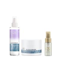 Wella BlondorPlex Care Line Leave-in Protective 145ml + Masc 150ml + Óleo Light 30ml - Wella profissional Wella BlondorPlex Care Line Leave-in Protective 145ml + Masc 150ml + Óleo Light 30ml - Wella profissional
