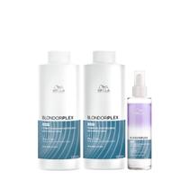 Wella BlondorPlex Care Line Sh 1000ml + Cond 1000ml + Leave-in 145ml