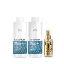 Wella BlondorPlex Care Line Sh 1000ml + Cond 1000ml + Óleo 100ml