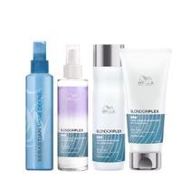 Wella BlondorPlex Care Line Sh 250ml + Cond 200ml + Leave-in 145ml + Shine 200ml