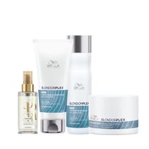 Wella BlondorPlex Care Line Sh 250ml + Cond 200ml + Masc 150ml + Óleo Light 100ml