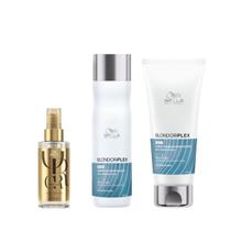 Wella BlondorPlex Care Line Sh 250ml + Cond 200ml + Óleo 100ml