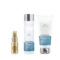 Wella BlondorPlex Care Line Sh 250ml + Cond 200ml + Óleo 30ml