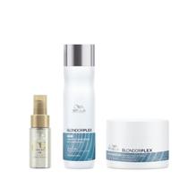 Wella BlondorPlex Care Line Sh 250ml + Masc 150ml + Óleo Light 30ml