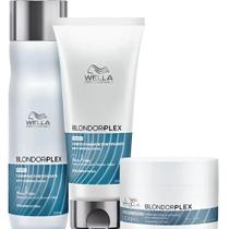 Wella -BlondorPlex -KIT -Condicionador 200ml+Shampoo 250ml+Máscara 150 ml