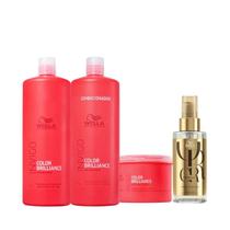 Wella Brilliance Sh 1000ml + Cond 1000ml + Masc 500ml + Oleo 100ml