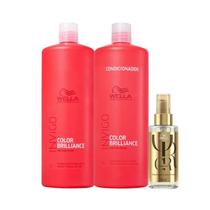 Wella Brilliance Sh 1000ml + Cond 1000ml + Oleo 100ml