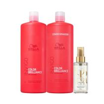 Wella Brilliance Sh 1000ml + Cond 1000ml + Oleo Light 100ml