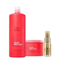 Wella Brilliance Sh 1000ml + Masc 500ml + Oleo 30ml