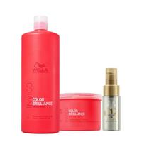 Wella Brilliance Sh 1000ml + Masc 500ml + Oleo Light 30ml