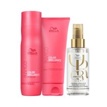 Wella Brilliance Sh 250ml + Cond 200ml + Oleo Light 100ml