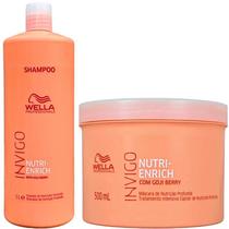 Wella Enrich Invigo Secos Ressecados Nutrição Hidratação Reflexos Luzes Quimicamente Tratamento Vella Shampoo 1litro e M