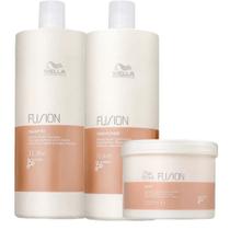 Wella Fusion Shampoo 1000ml, Condicionador 1000ml e Máscara 500ml Wella Fusion Shampoo 1000ml, Condicionador 1000ml e Máscara 500ml