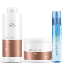 Wella Fusion Shampoo 1000ml + Mascara 500ml + Trilliant 150ml