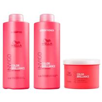 Wella Invigo Color Brilliance Shampoo 1L + Condicionador 1L + Máscara 500ml