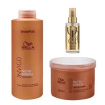 Wella Invigo Enrich Kit Sh 1l + Masc 500ml + Oil Reflections Wella Invigo Enrich Kit Sh 1l + Masc 500ml + Oil Reflections