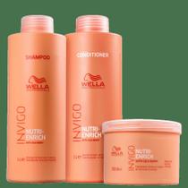Wella Invigo Nutri-Enrich Shampoo 1000ml, Condicionador 1000ml e Máscara 500ml