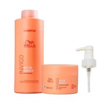 Wella Invigo Nutri-Enrich Shampoo 1000ml + Máscara 150ml + Válvula - Wella Professionals