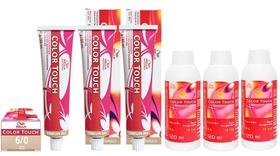 Wella Kit c/3 Color Touch Tonalizante 6/0 Louro Escuro 60g + 3 Emulsão 13v 120 ml