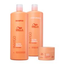 Wella Kit Nutri Enrich Shampoo 1L, Condicionador 1L, Máscara 150g (3 produtos)