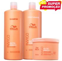 Wella Kit Nutri Enrich Shampoo 1L+Condicionador 1L+Mascara 500ML