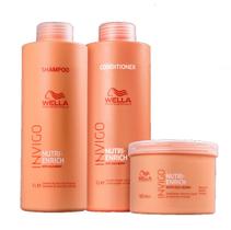 Wella Kit Nutri Enrich Shampoo + Condicionador 1L e Máscara Capilar 500ml
