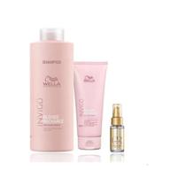 Wella Professionals Blonde Recharge - Shampoo 1L +Condicionador 200ml+Oil Reflections 30ml