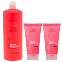 Wella Professionals Brilliance Kit Shampoo + Duas Máscaras