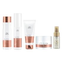 Wella Professionals Fusion Kit Shampoo + Condicionador + Máscara + Amino Refiller + Óleo