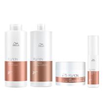 Wella Professionals Fusion Kit Shampoo + Condicionador + Máscara + Amino Refiller