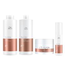 Wella Professionals Fusion Kit Shampoo + Condicionador + Máscara + Amino Refiller