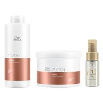 Wella Professionals Fusion Kit Shampoo + Máscara + Óleo Light