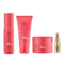 Wella Professionals Invigo Color Brilliance Kit Shampoo + Condicionador + Máscara + Óleo Smoothening