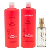 Wella Professionals Invigo Color Brilliance Kit Shampoo + Condicionador + Óleo Light