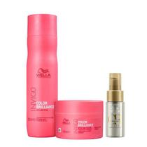 Wella Professionals Invigo Color Brilliance Shampoo 250ml+Mascara 150ml+Oil Reflections Light 30ml