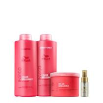 Wella Professionals Invigo Color Brilliance Shampoo+Condicionador 1L+Máscara 500g+Oil Reflections Light 30ml