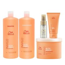 Wella Professionals Invigo Nutri-Enrich Kit Shampoo + Condicionador + Máscara + Creme + Óleo Light