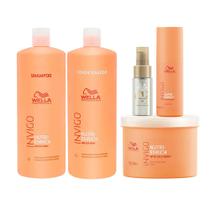 Wella Professionals Invigo Nutri-Enrich Kit Shampoo + Condicionador + Máscara + Leave-In + Óleo Capilar Light