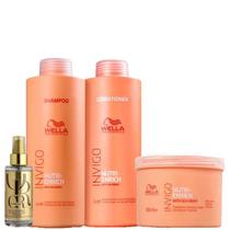 Wella Professionals Invigo Nutri Enrich Salon Trio e Oil Reflections 100ml (4 Produtos)