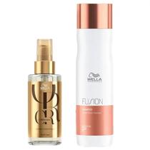 Wella Professionals Kit - Shampoo Fusion + Óleo Oil Reflections Wella Professionals Kit - Shampoo Fusion + Óleo Oil Reflections