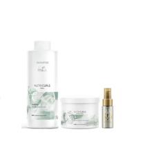 Wella Professionals Nutricurls Shampoo 1L+Máscara 500ml+Oil Reflections Light 30ml