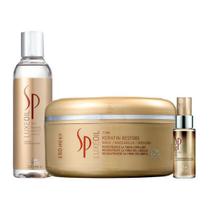 Wella Professionals SP System Luxe Oil Keratin - Shampoo 200ml + Máscara 150ml + Óleo 30ml