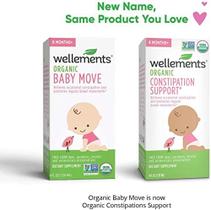 Wellements Suporte orgânico de constipação do bebê, livre de corantes, parabenos, conservantes-embalagem pode variar, 4 Fl Oz (Pack of 2), 8 Fl Oz