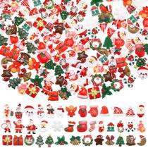 Wesiti, 200 peças de pingentes de resina de Natal, miniaturas de 2-3 cm Wesiti, 200 peças de pingentes de resina de Natal, miniaturas de 2-3 cm